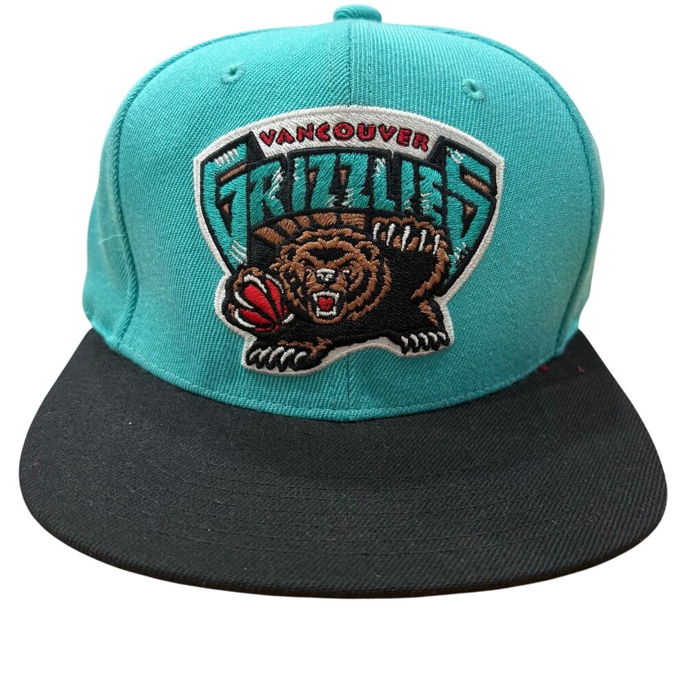 Vancouver Grizzlies Mitchell & Ness Teal Dome SnapBack Hat Cap Adjustable NBA